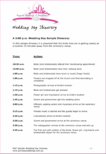 015 free wedding ceremony itinerary bridal parties festival wedding party itinerary template doc