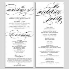 editable 035 amazing wedding ceremony programs template and program wedding ceremony itinerary template doc