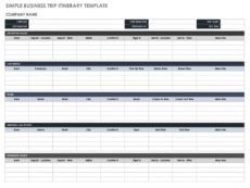 free free itinerary templates  smartsheet group travel itinerary template example