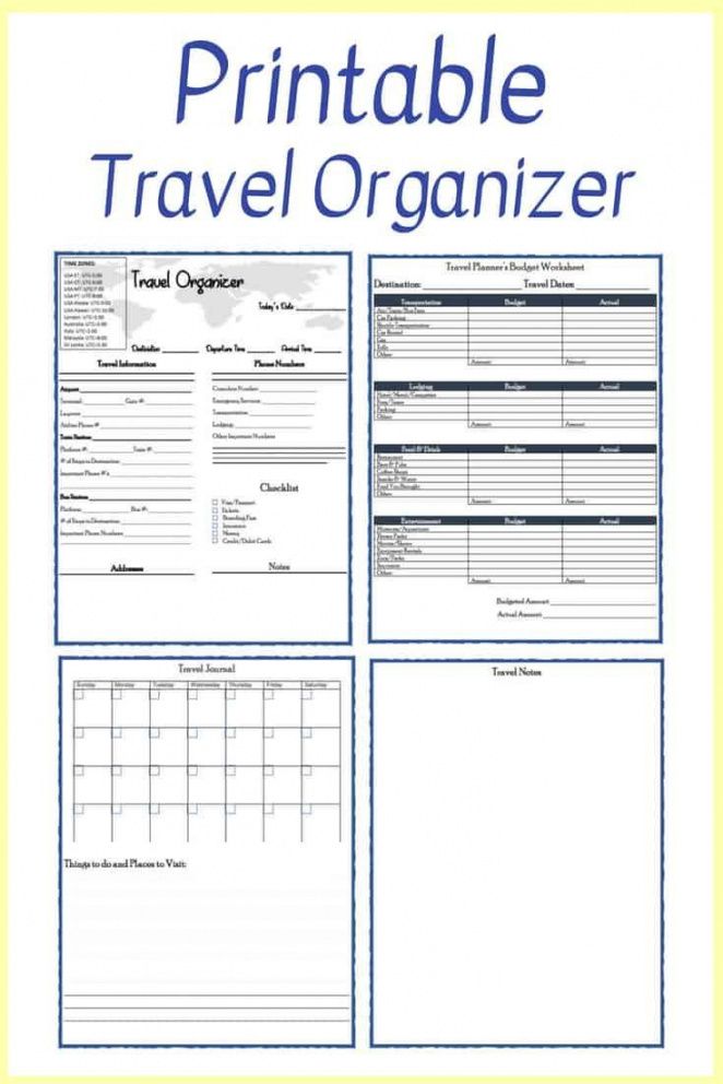 free free printable travel planner in 2020  travel planner school trip itinerary template excel