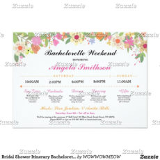 printable bridal shower itinerary bachelorette schedule  zazzle bridal shower itinerary template word