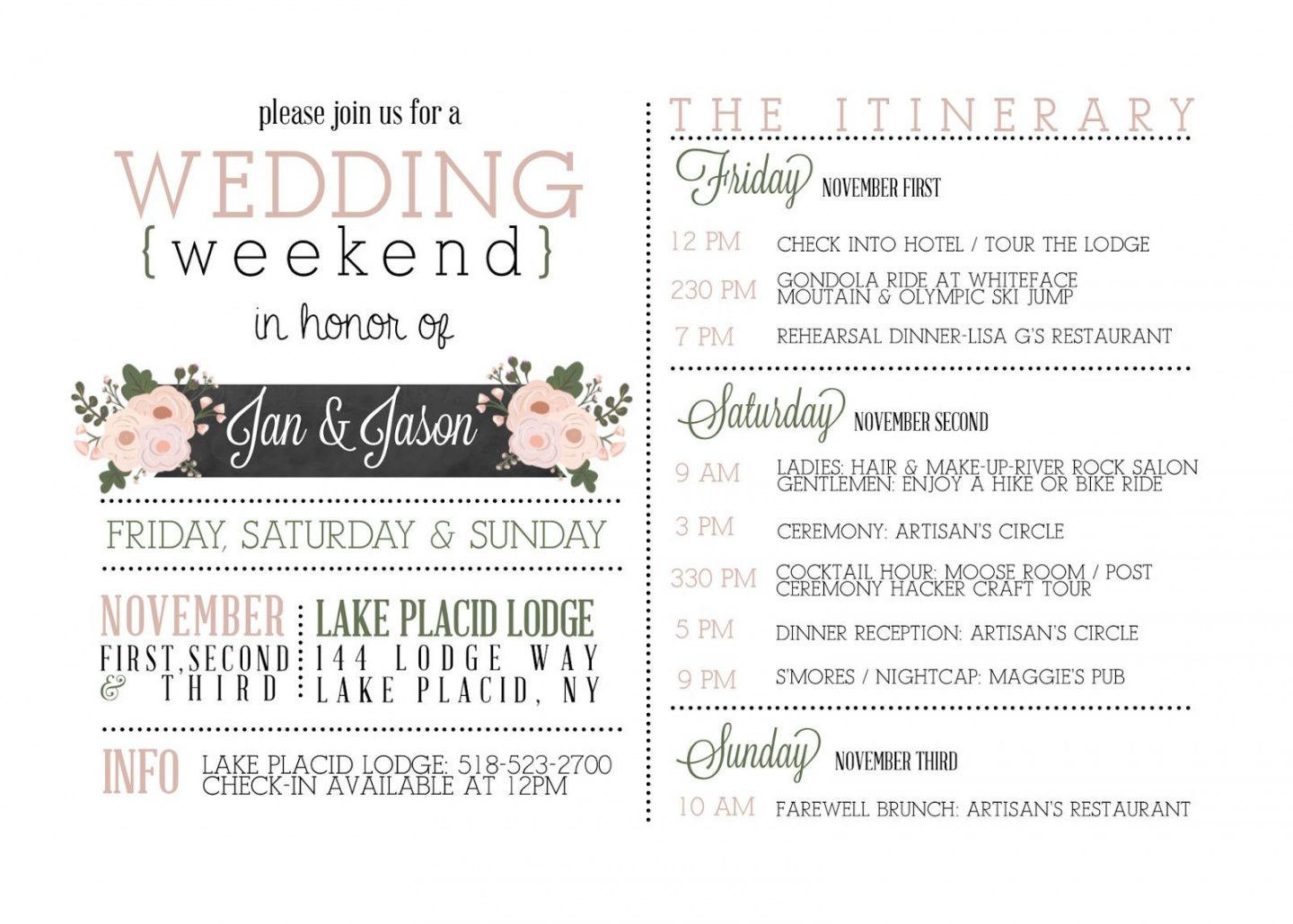 sample stunning wedding itinerary template free images styles ideas bachelorette weekend itinerary template pdf