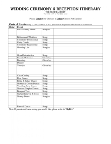 sample wedding itinerary template day worksheet kids activities pdf wedding party itinerary template word