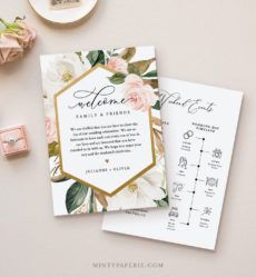 sample wedding welcome letter &amp;amp; itinerary template order of wedding welcome bag itinerary template excel