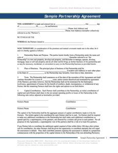 40 free partnership agreement templates business general business partner proposal template doc
