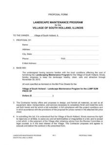 9 importance of landscaping proposals in business  word landscape maintenance proposal template excel