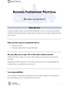 editable 12 business partnership proposal examples in pdf  ms word collaboration proposal template example
