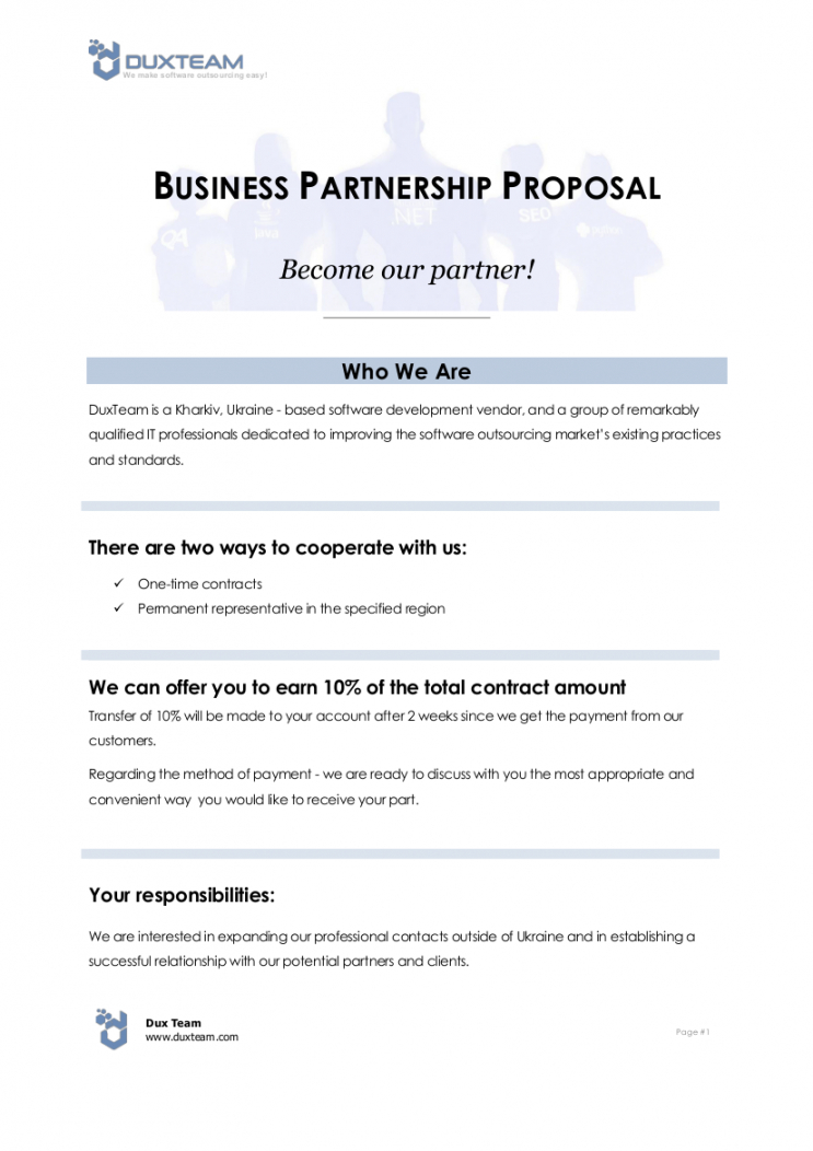 Collaboration Proposal Template