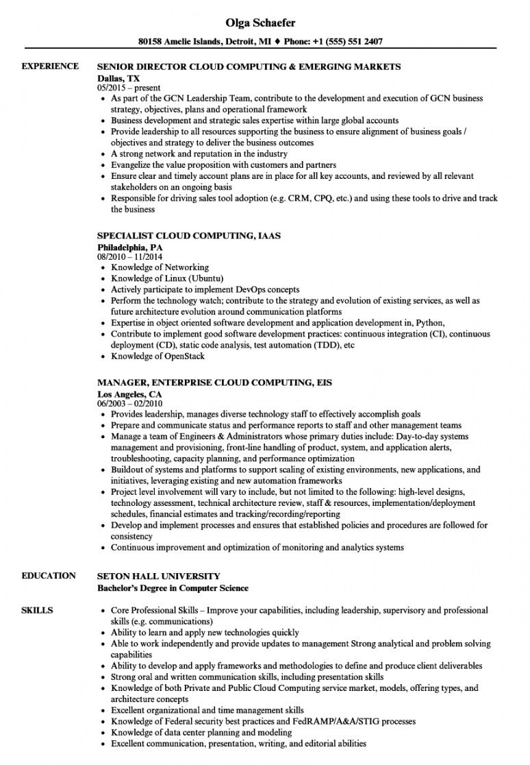 free cloud computing resume samples  velvet jobs cloud services proposal template pdf