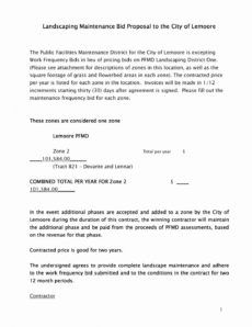 free commercial lawn care contract template landscaping bid proposal template