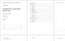 free marketing campaign templates  smartsheet marketing campaign proposal template excel