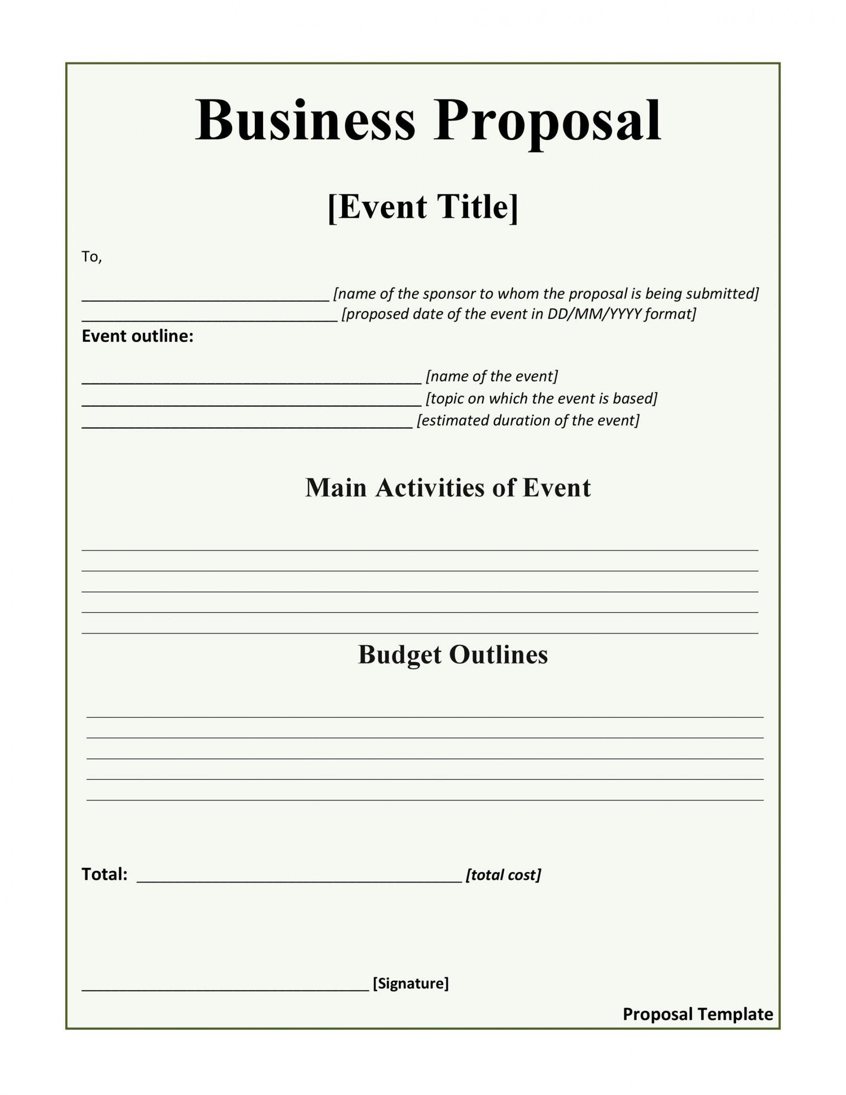 printable 30 business proposal templates &amp;amp; proposal letter samples business contract proposal template