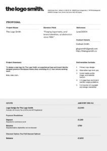 printable graphic design invoice template  edit &amp;amp; free download  bonsai logo design bid proposal template example