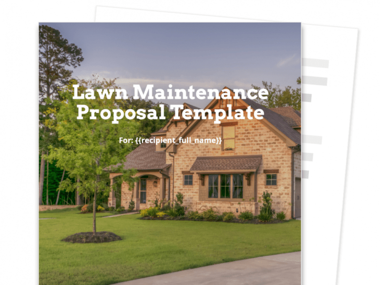 Printable Lawn Maintenance Proposal Template Free And Fillable