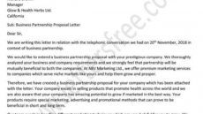 sample business proposal letter for partnership  sample business business partner proposal template pdf