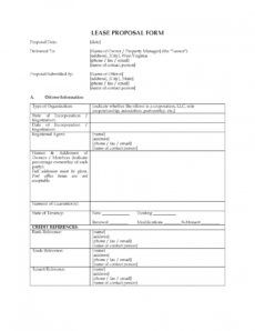 sample commercial real estate lease proposal form car rental commercial real estate proposal template excel