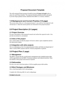 sample proposal document template scientific project proposal template