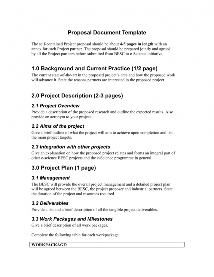 sample proposal document template scientific project proposal template