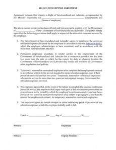 12 relocation agreement templates  pdf word  free relocation proposal template excel