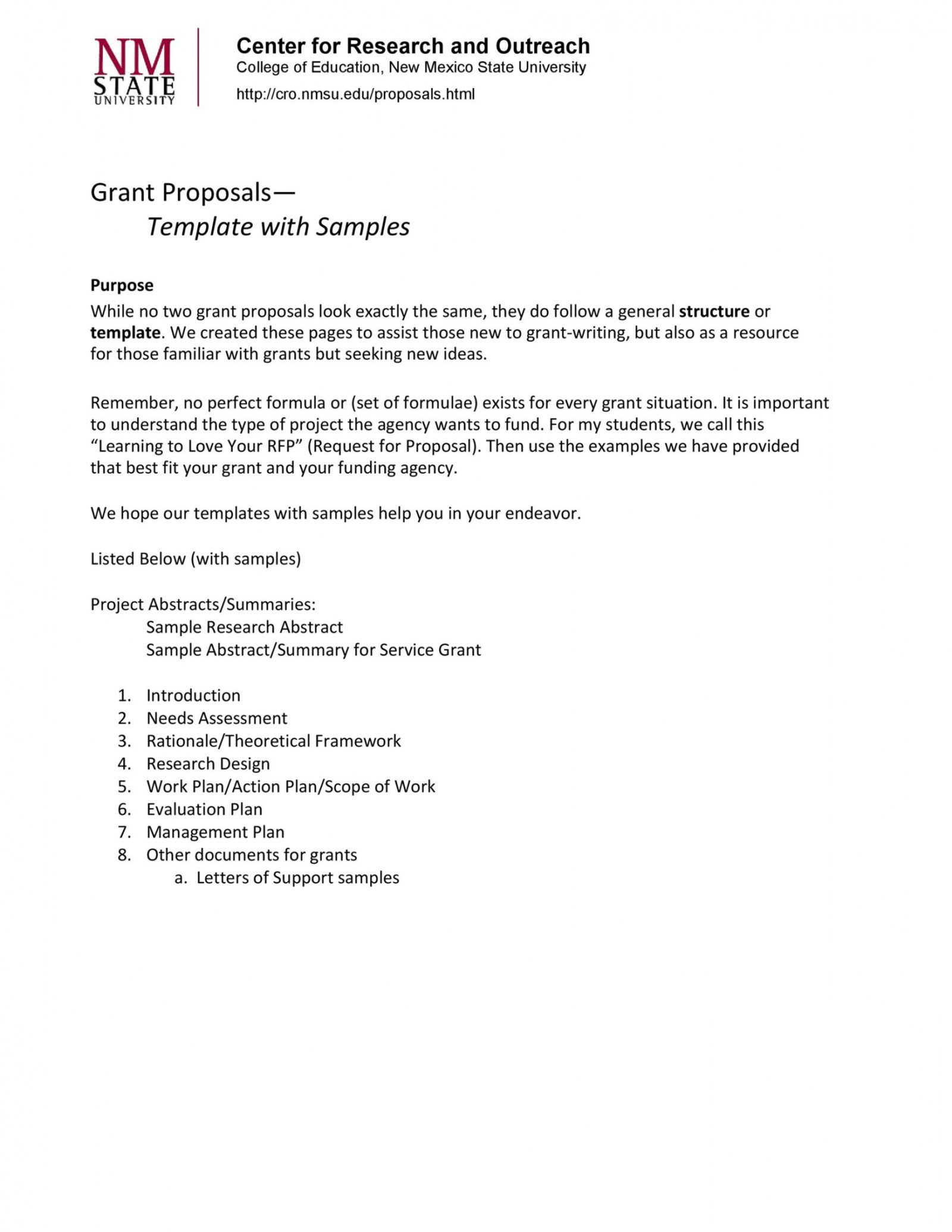 40 Grant Proposal Templates Nsf Nonprofit Research Nonprofit