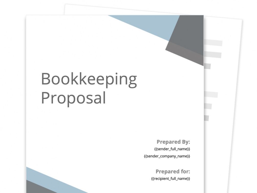 bookkeeping proposal template  free sample  proposable bookkeeping proposal template pdf