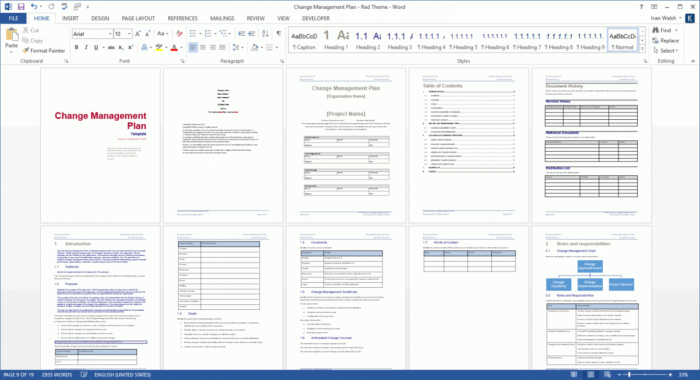 change management plan template ms wordexcel spreadsheets change management proposal template