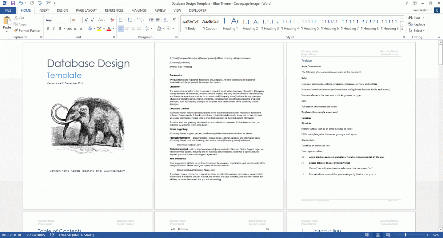 database design template ms office database design proposal template example