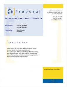 editable accounting and payroll services proposal  5 steps bookkeeping proposal template word