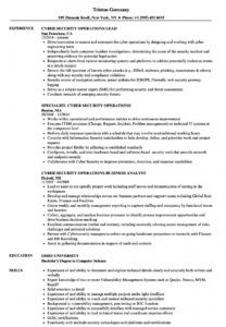 editable cyber security operations resume samples  velvet jobs cyber security proposal template