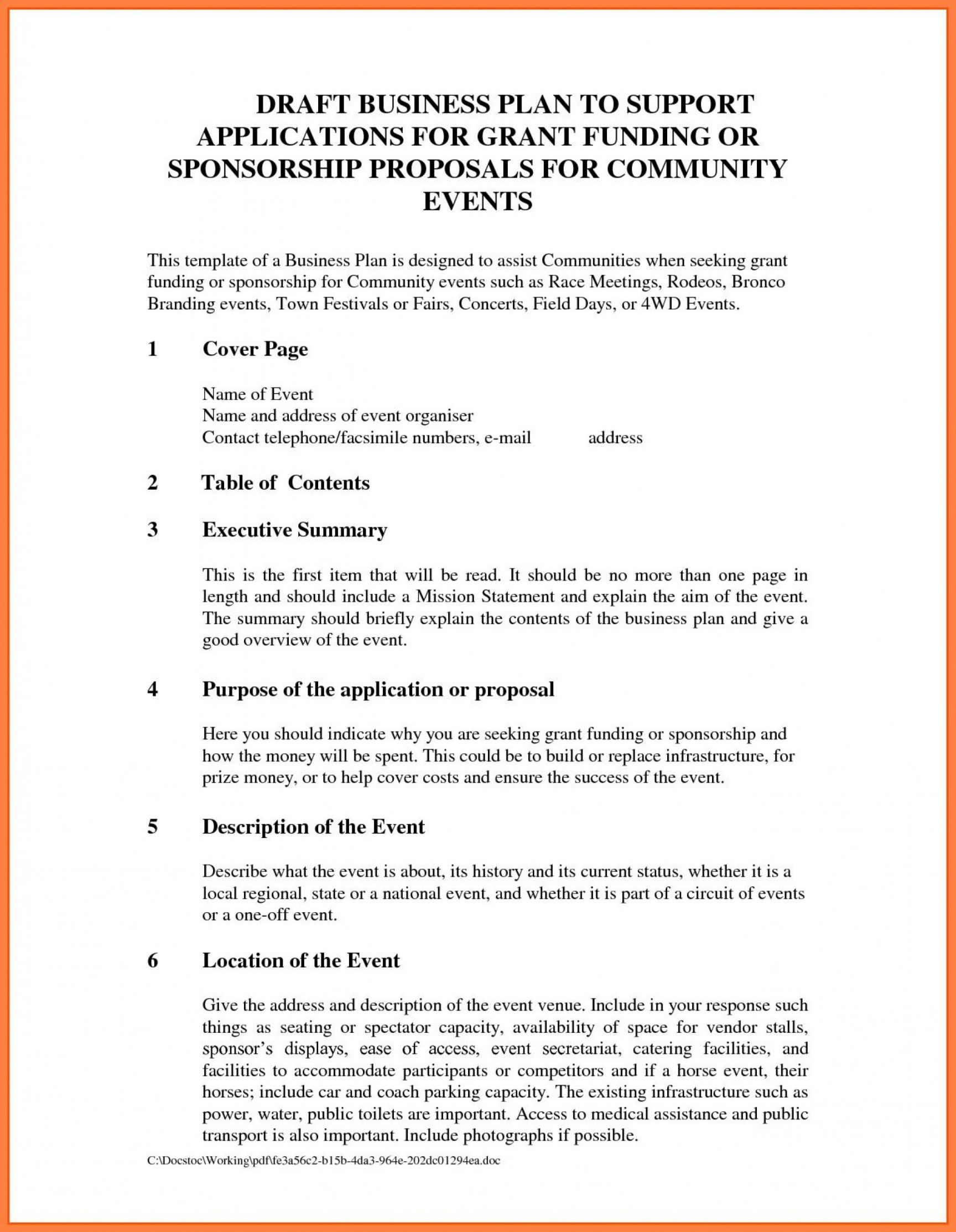 Sponsorship Proposal Example