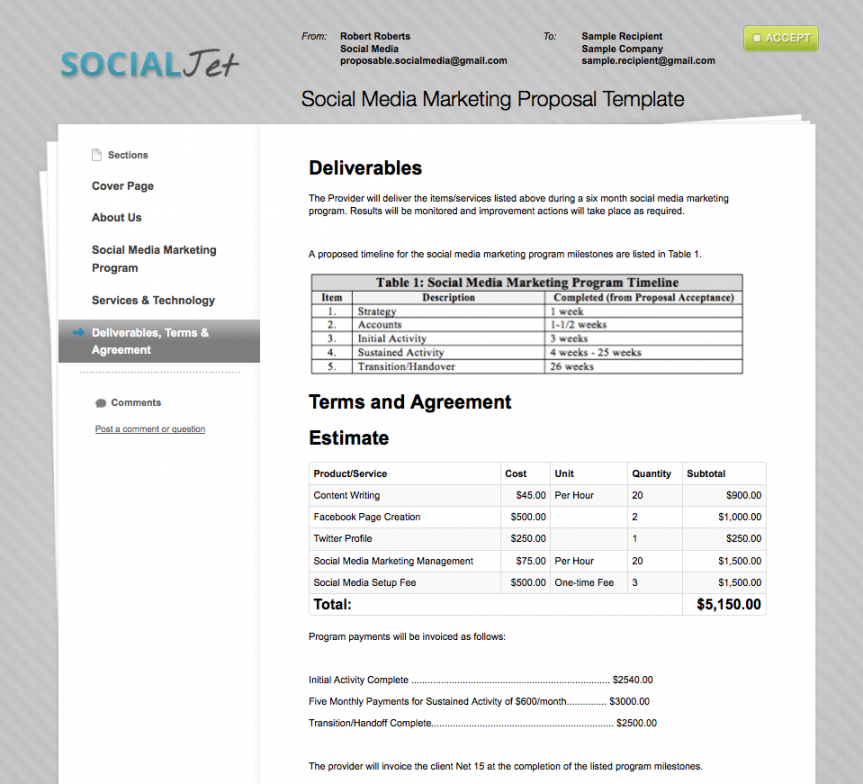 microsoft excel price proposal resources