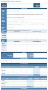 editable free change management templates  smartsheet change management proposal template pdf