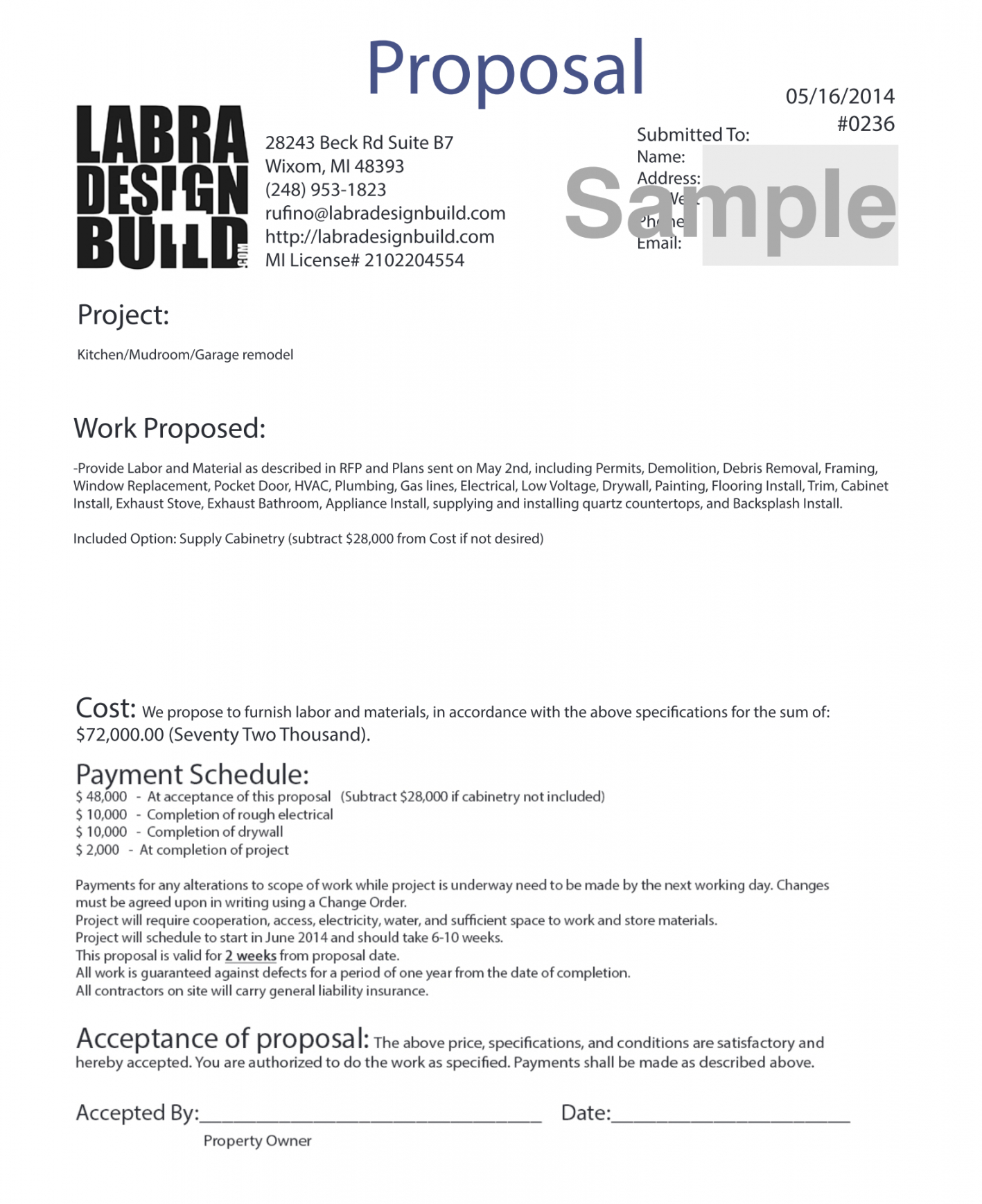 editable home design  build services  labra designbuild construction design build proposal template pdf