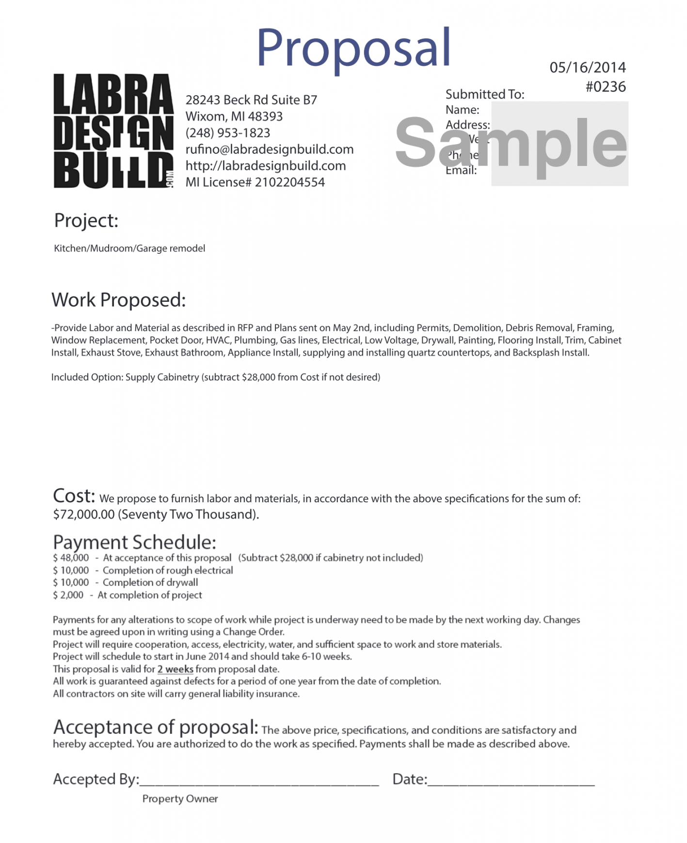 Editable Home Design Build Services Labra Designbuild Construction Design Build Proposal