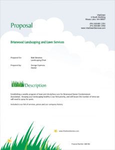 editable lawn care and landscaping services proposal  5 steps grass cutting proposal template word