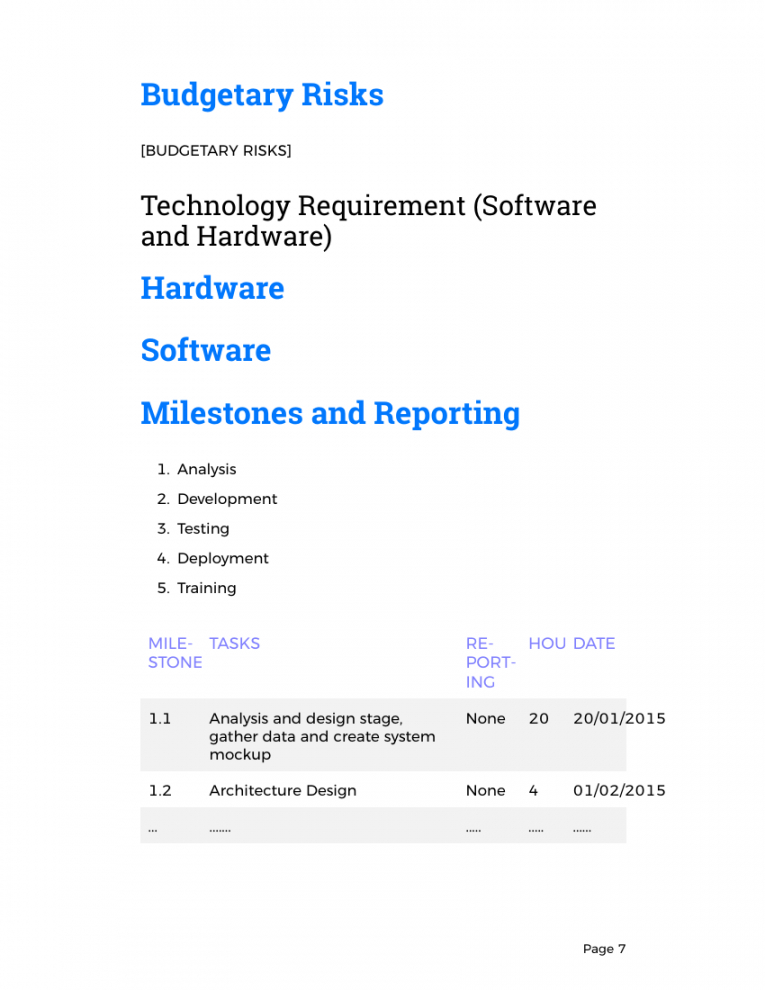 Software Development Proposal Template