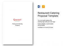 editable restaurant catering proposal template in word apple pages catering proposal template word