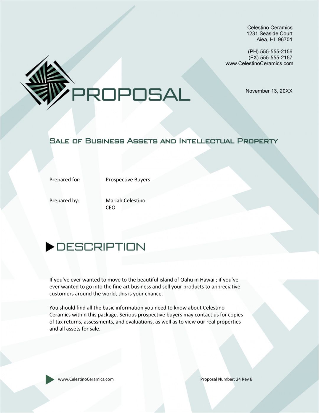 Selling Business Proposal Template