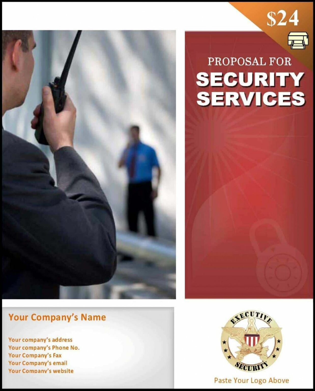 Editable Security Services Proposal Template Startasecuritycompany