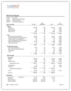 electrical &amp;amp; plumbing construction bid package  turbobid plumbing bid proposal template excel