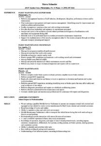 fleet maintenance resume samples  velvet jobs fleet management proposal template doc