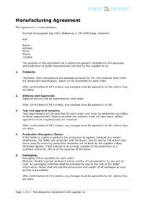 free 11 contract manufacturing agreement examples in pdf contract manufacturing proposal template pdf