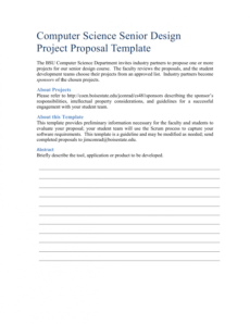 free computer science senior design project proposal template senior design project proposal template doc