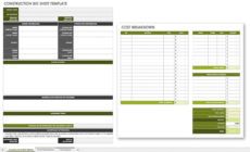 free construction bid templates  smartsheet pre construction proposal template excel