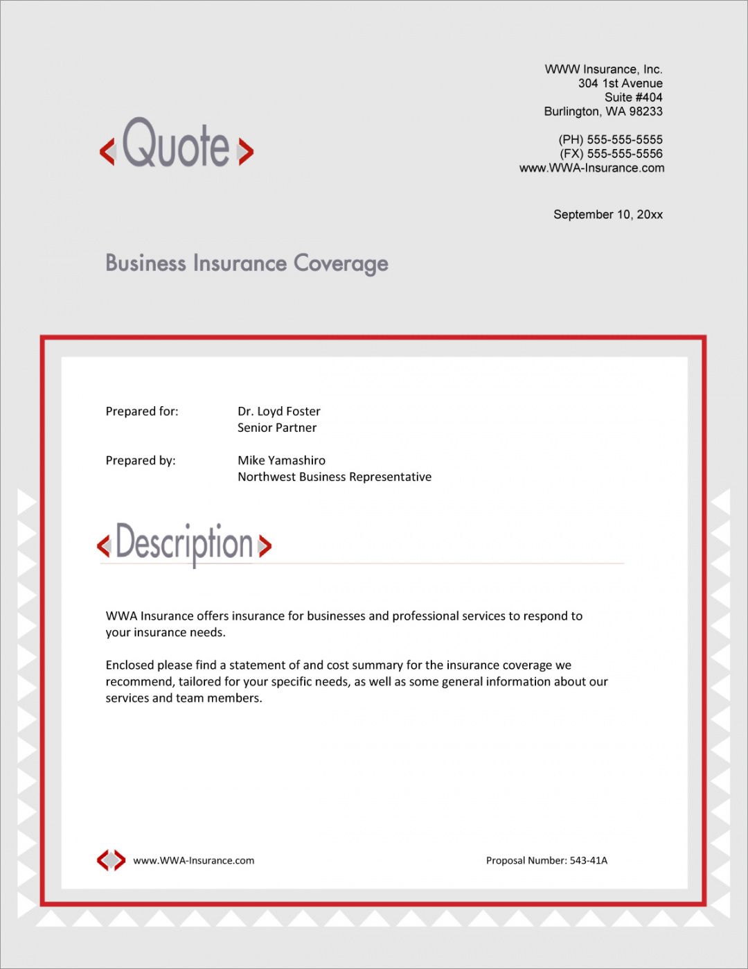 free insurance coverage services sample proposal  5 steps commercial insurance proposal template example