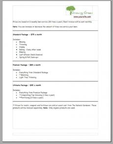 free landscape maintenance landscape maintenance proposal grass cutting proposal template