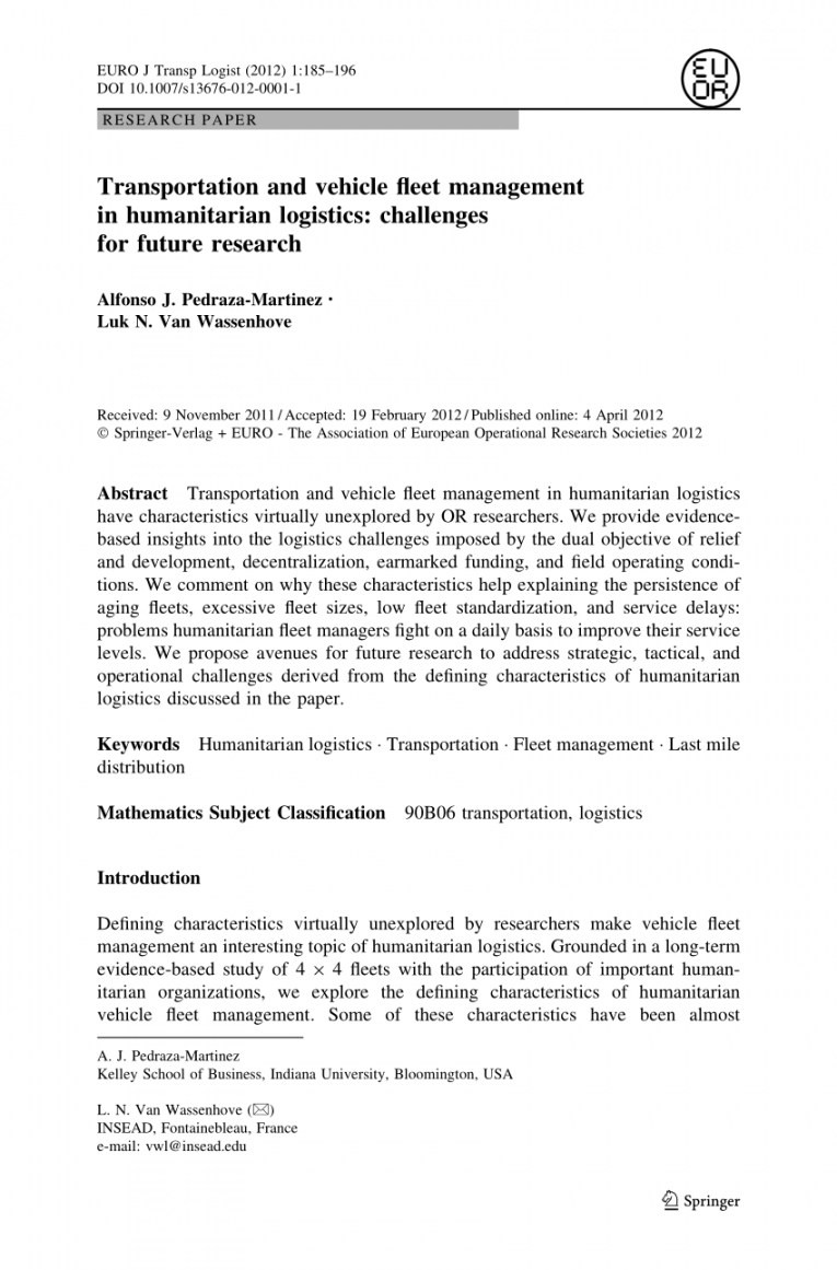 fleet management thesis pdf