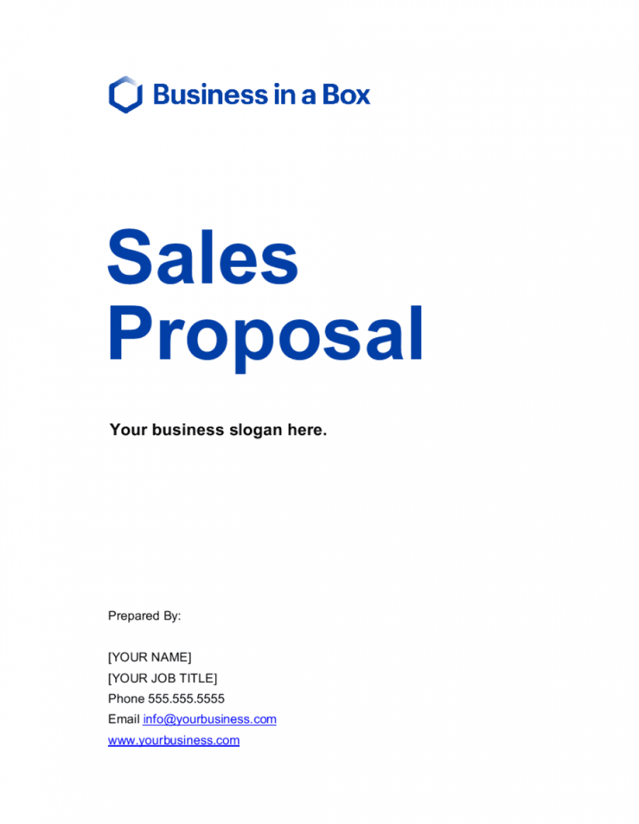 free sales proposal template  by businessinabox™ professional sales proposal template word