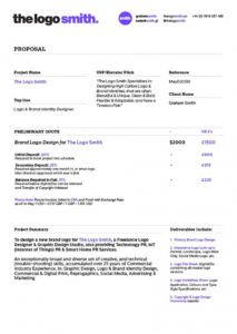 graphic design proposal template  sample pdf  bonsai freelance graphic designer proposal template word