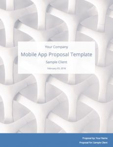 mobile app development proposal template with sample mobile app proposal template word